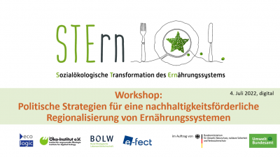 Online-Expert*innenworkshop „Politische Strategien für eine nachhaltigkeitsförderliche Regionalisierung von Ernährungssystemen“